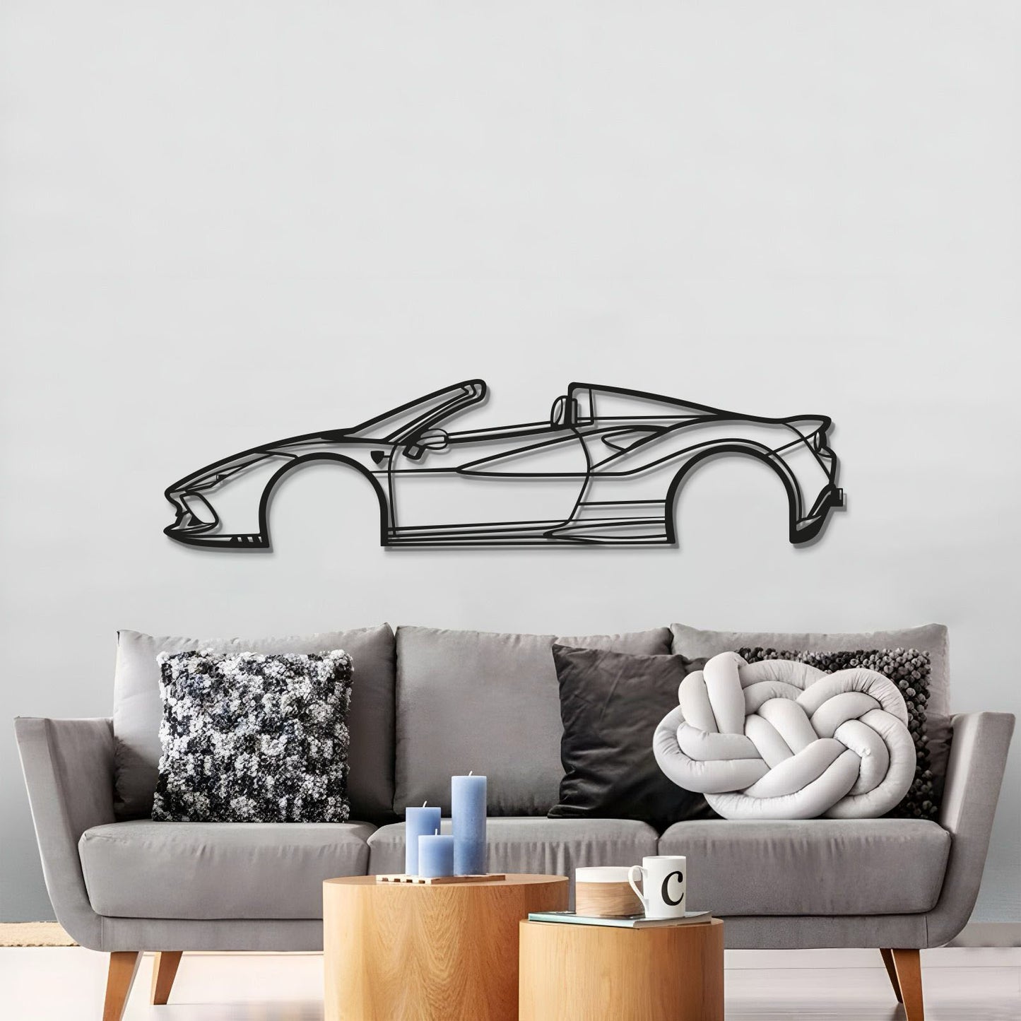 2020 F8 Tributo Spider Verison Metal Car Wall Art - MT0707