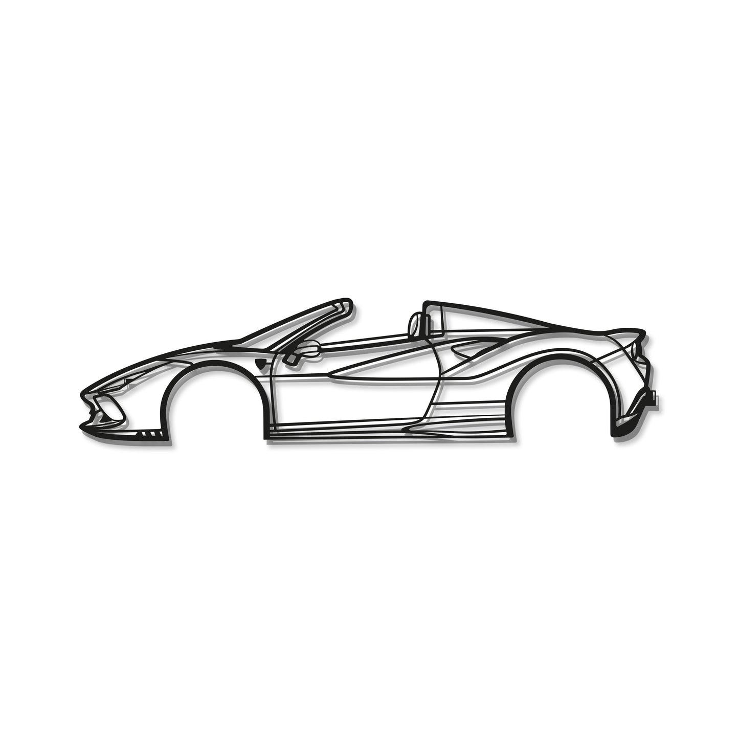2020 F8 Tributo Spider Verison Metal Car Wall Art - MT0707