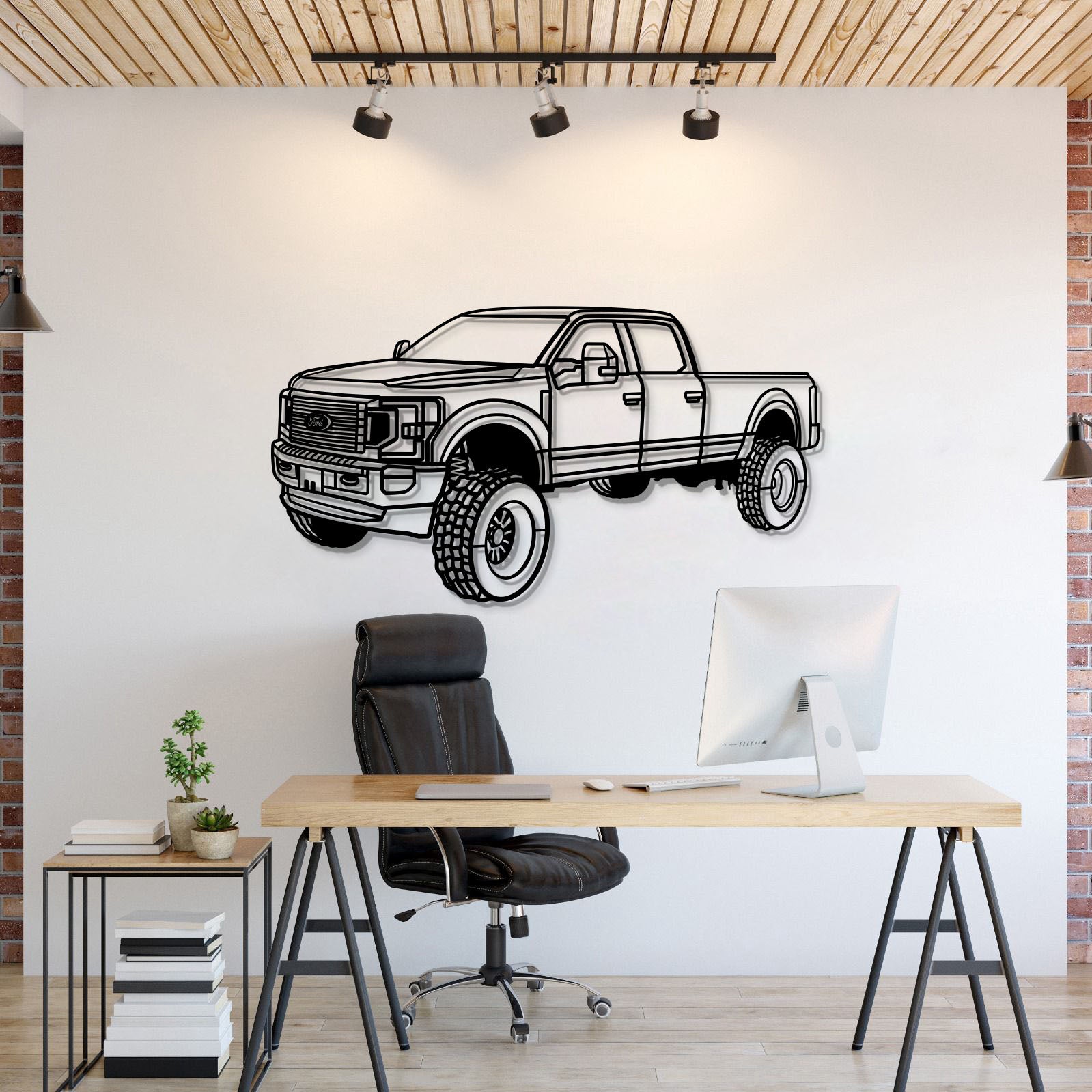 2020 F-250 Superduty Perspective Metal Car Wall Art - MT1160