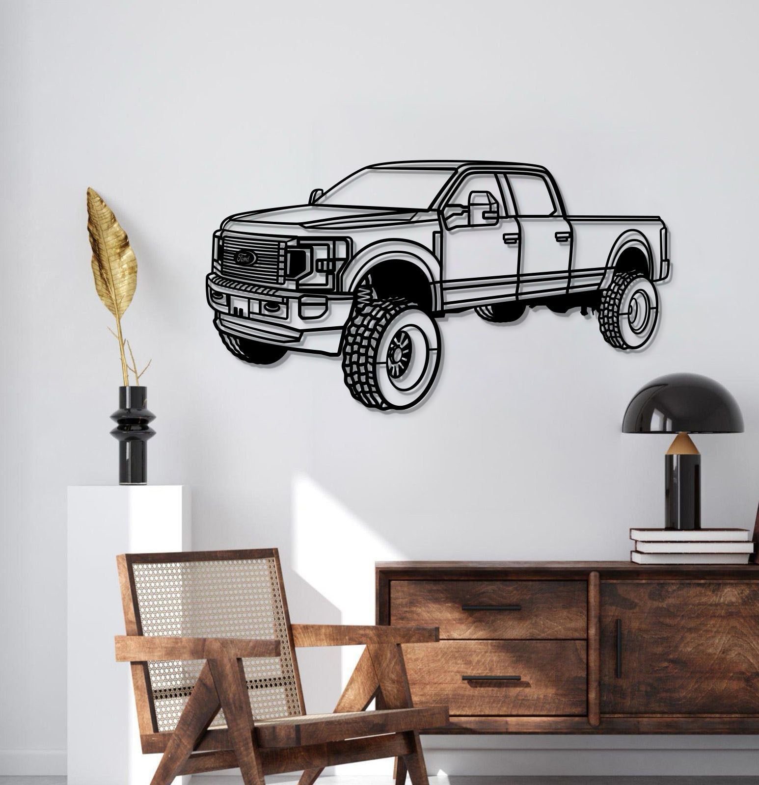 2020 F-250 Superduty Perspective Metal Car Wall Art - MT1160