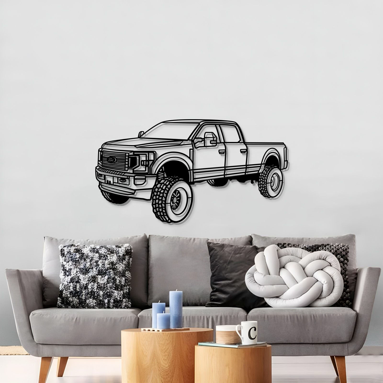 2020 F-250 Superduty Perspective Metal Car Wall Art - MT1160