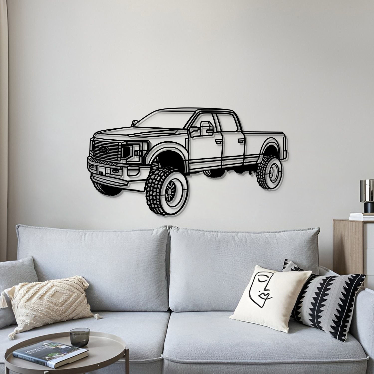 2020 F-250 Superduty Perspective Metal Car Wall Art - MT1160