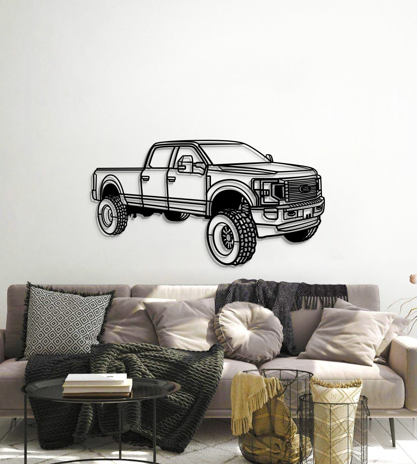 2020 F-250 Superduty Perspective Metal Car Wall Art - MT1160