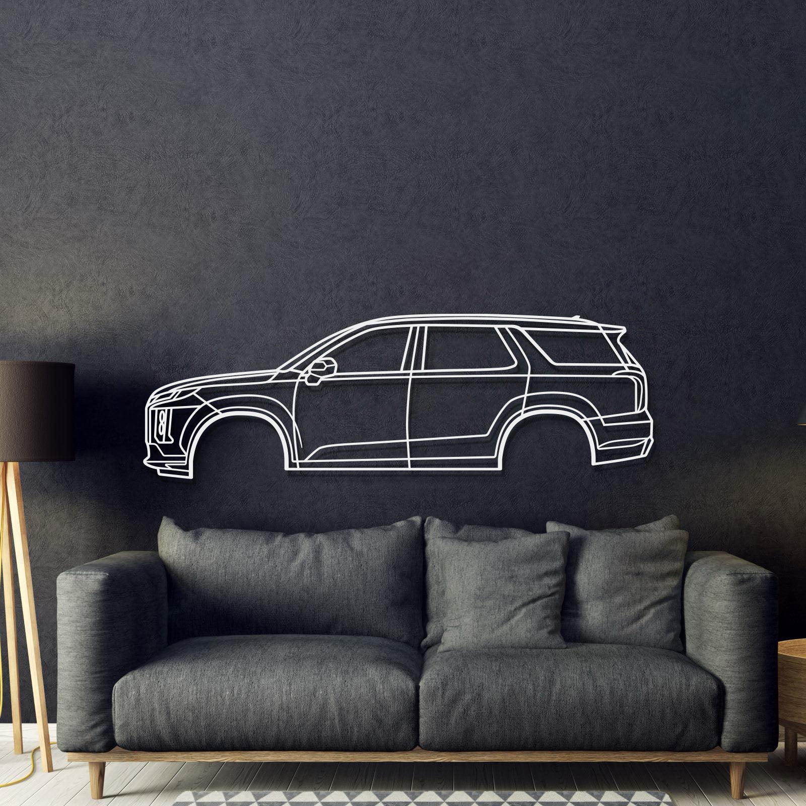 2020 Palisade 1st Gen (LX2) Metal Car Wall Art - MT0717