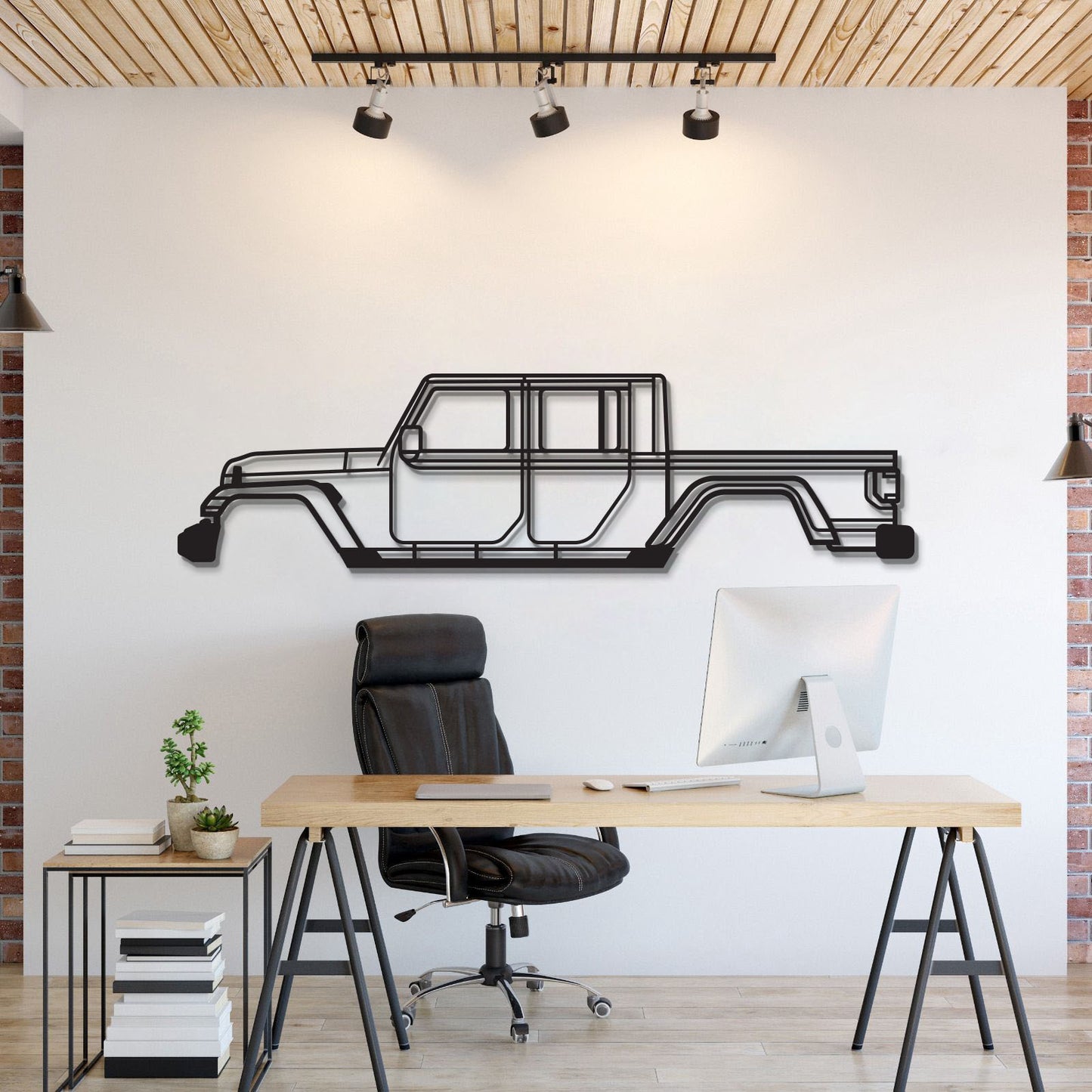 2020 Jeep Gladiator JT metal car silhouette wall art
