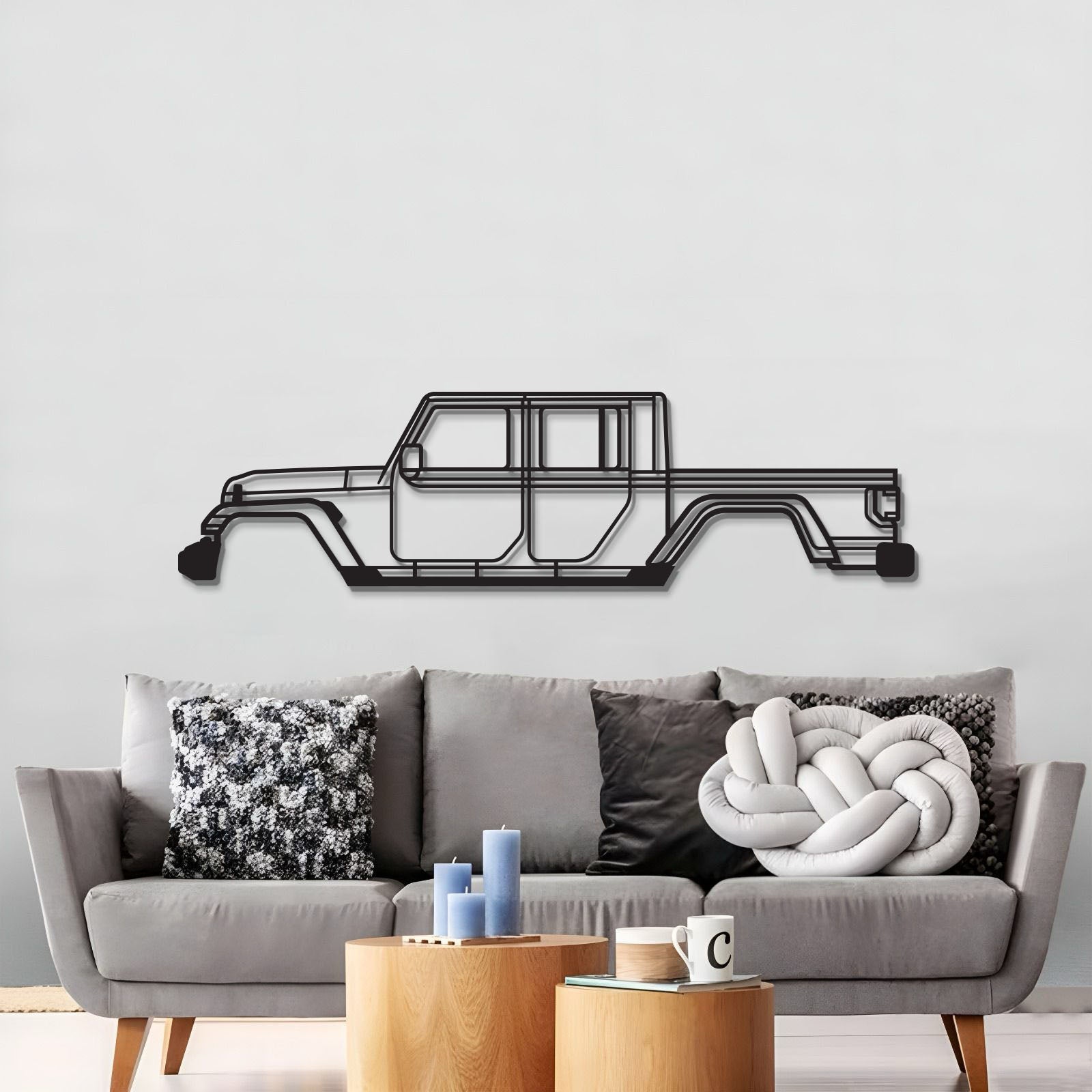 Jeep Gladiator JT 2020 minimalist car silhouette décor