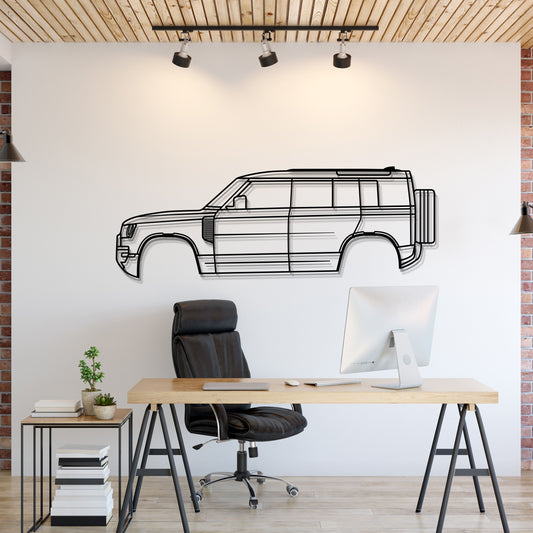 2020 Defender L663 (5. Generation) Metall Auto Wandbild - MT0701