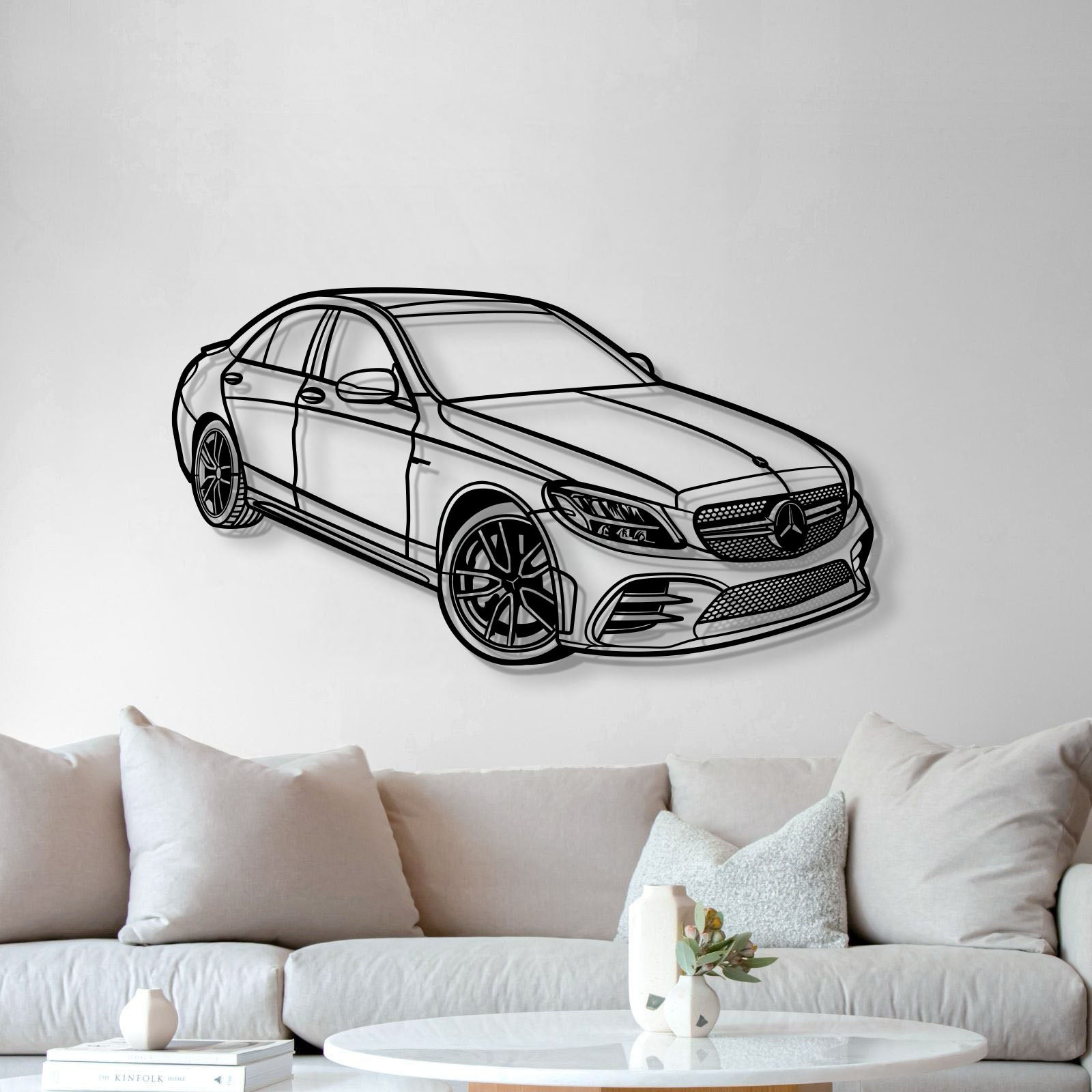 2020 C43 AMG Perspective Metal Car Wall Art - MT1317