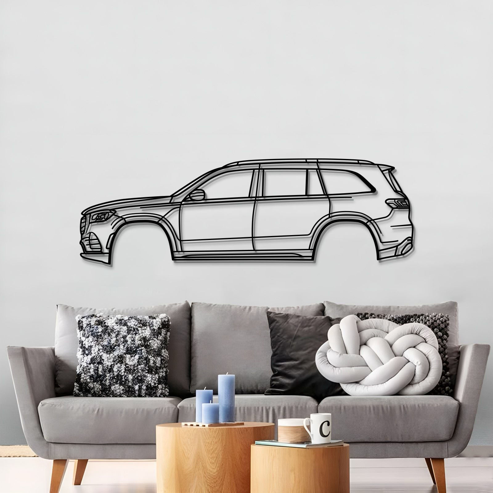 2020 GLS-Class SUV X167 (3rd Gen) Metal Car Wall Art - MT0711