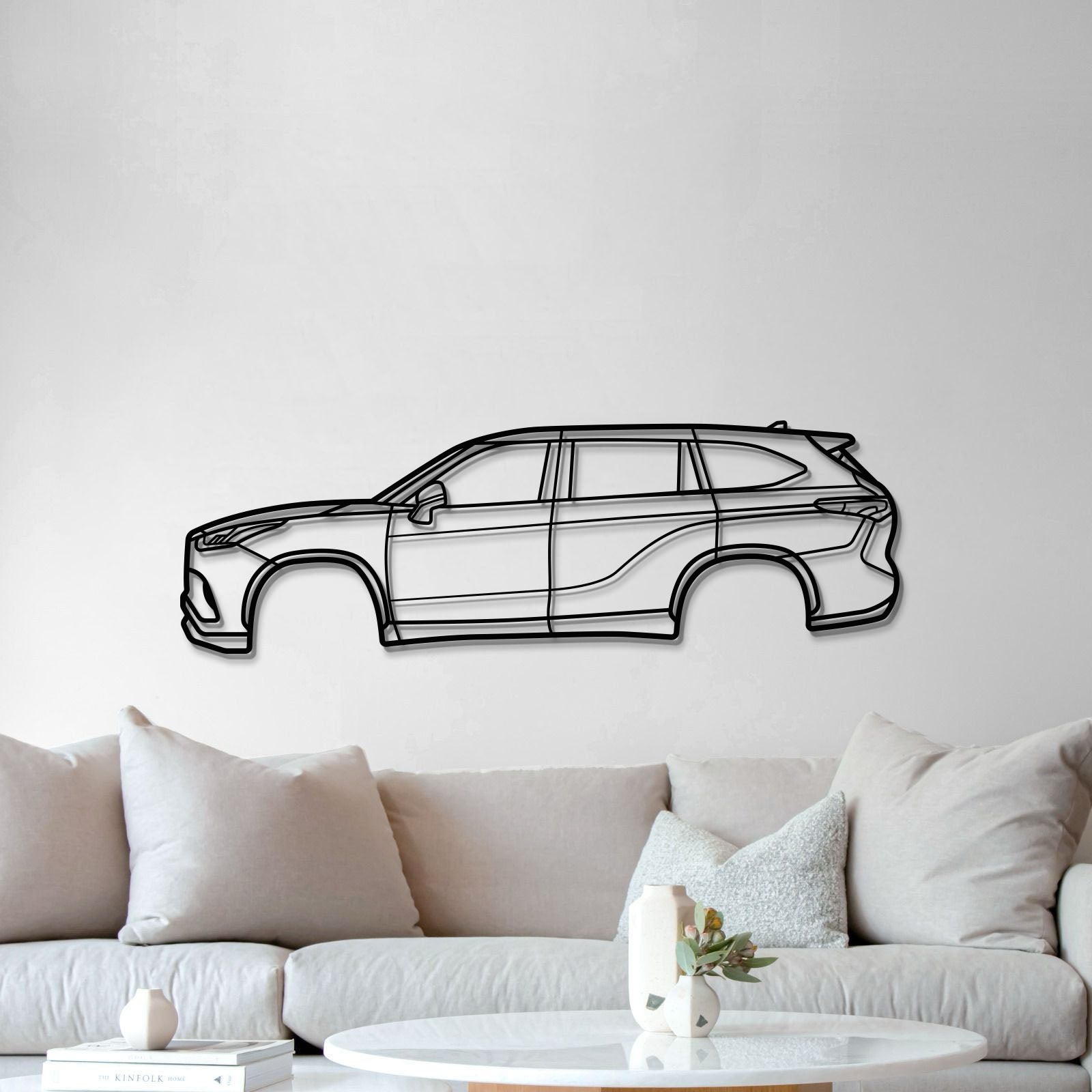 2020 Highlander 4th Gen (XU70) Metal Car Wall Art - MT0712