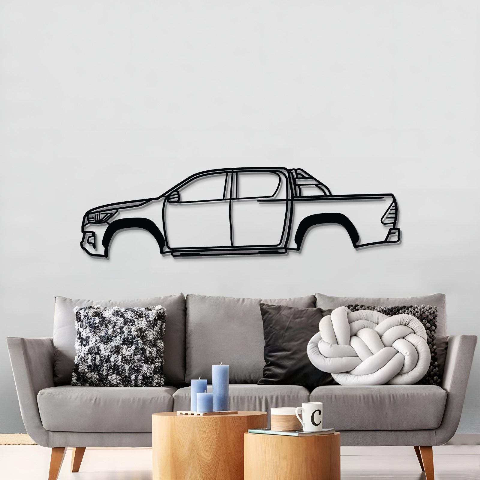 2020 Hilux Metal Car Wall Art - MT0713