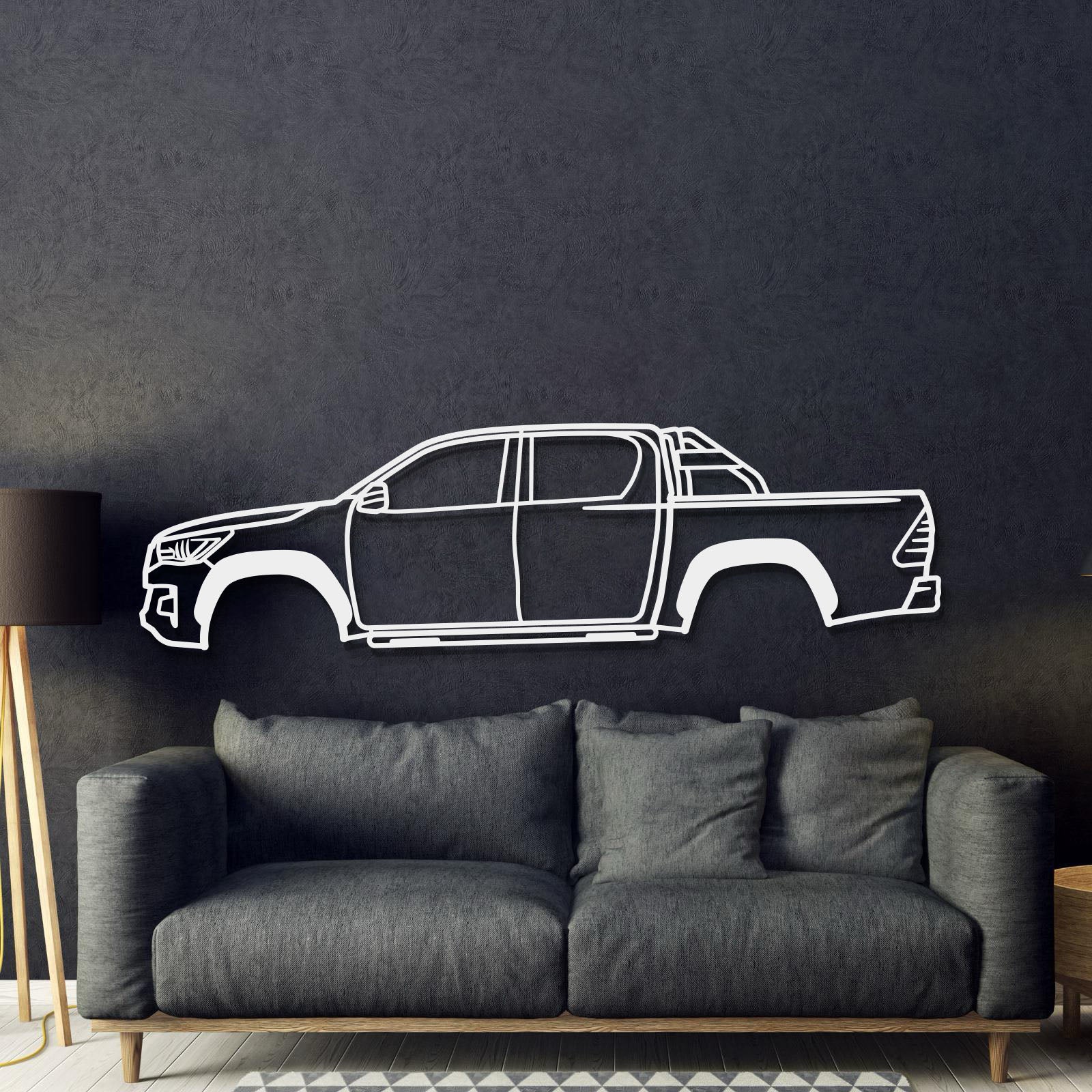 2020 Hilux Metal Car Wall Art - MT0713