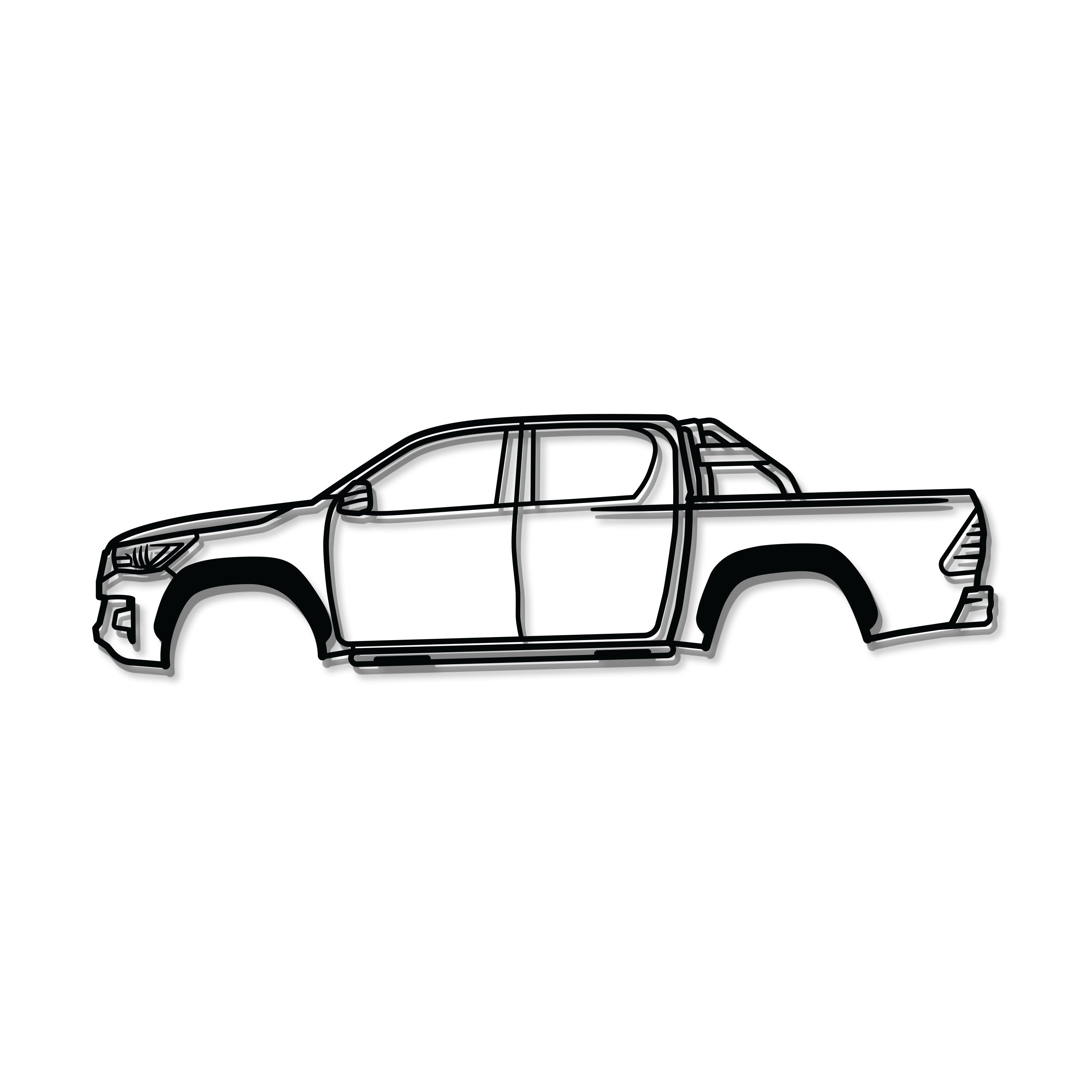 2020 Hilux Metal Car Wall Art - MT0713