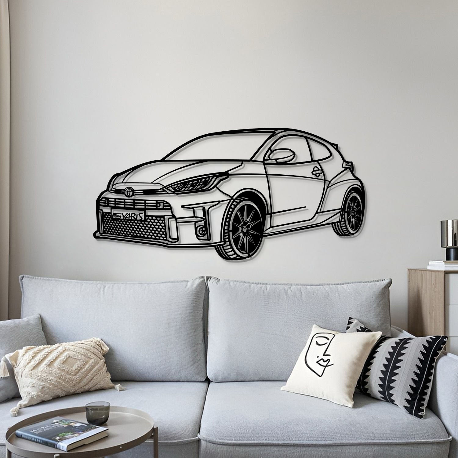 2021 Yaris Perspective Metal Car Wall Art - MT1192