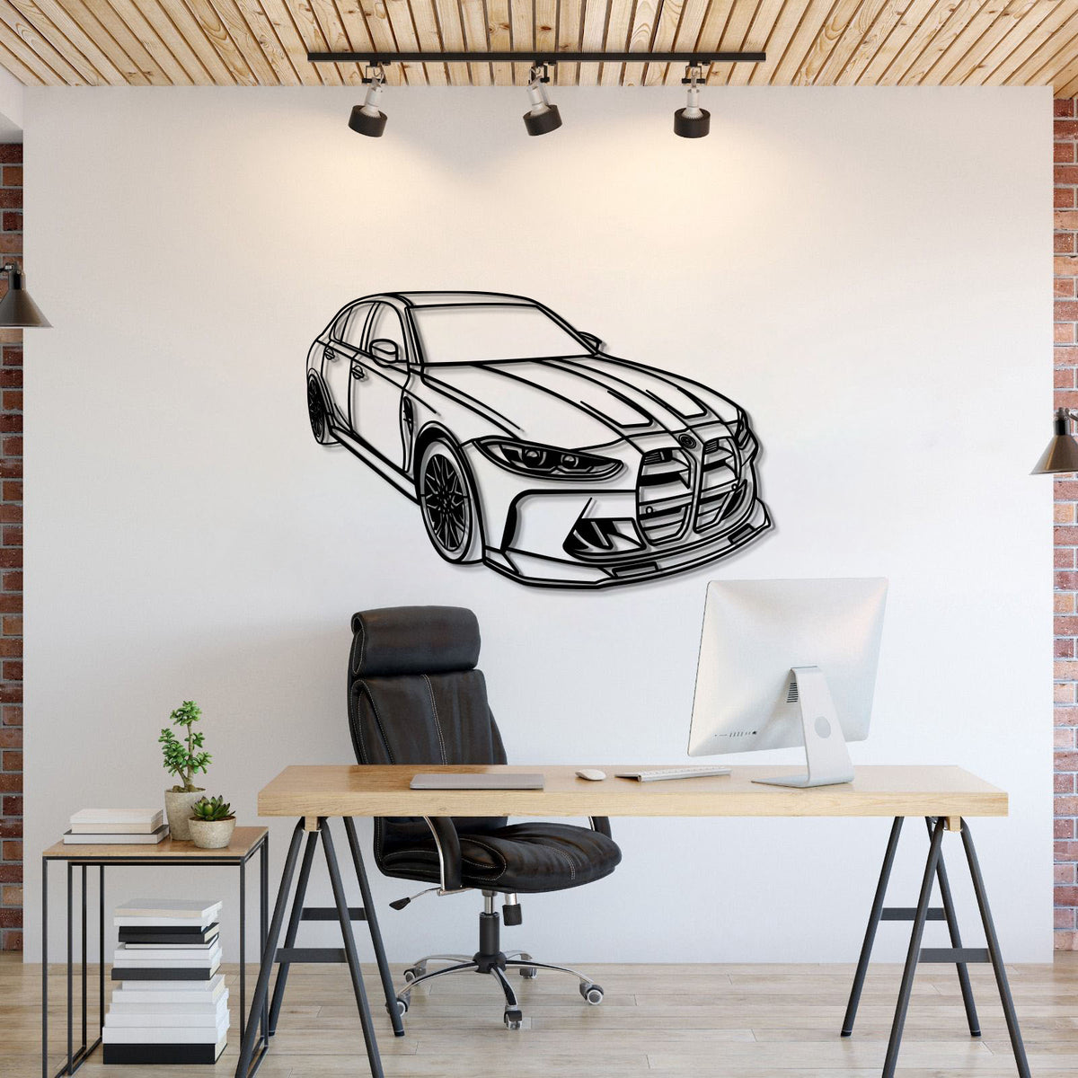 2021 M3 G80 Competition Perspective Metal Car Wall Art - MT0467