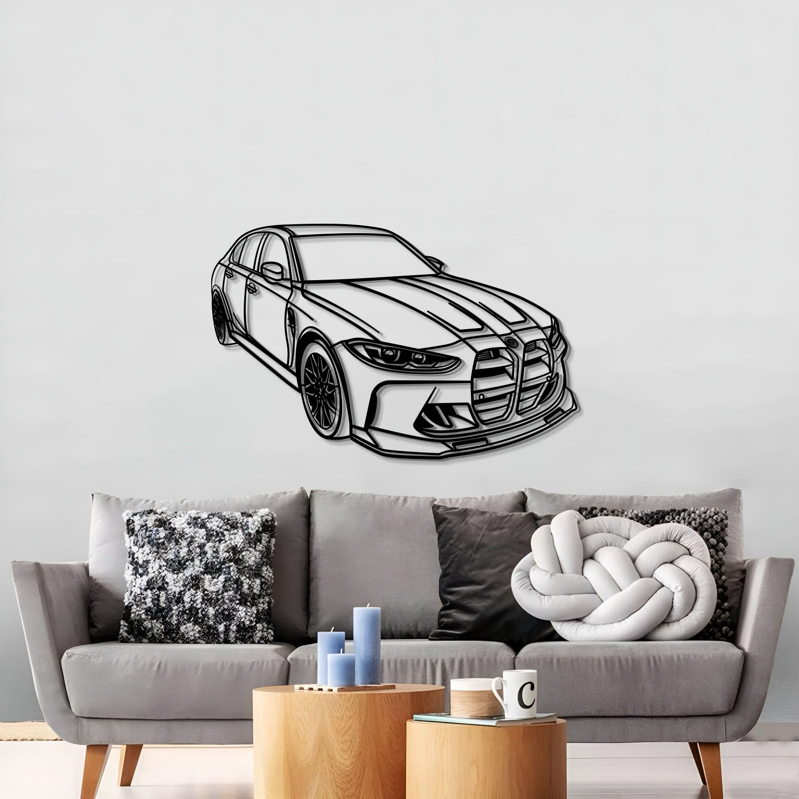 2021 M3 G80 Competition Perspective Metal Car Wall Art - MT0467