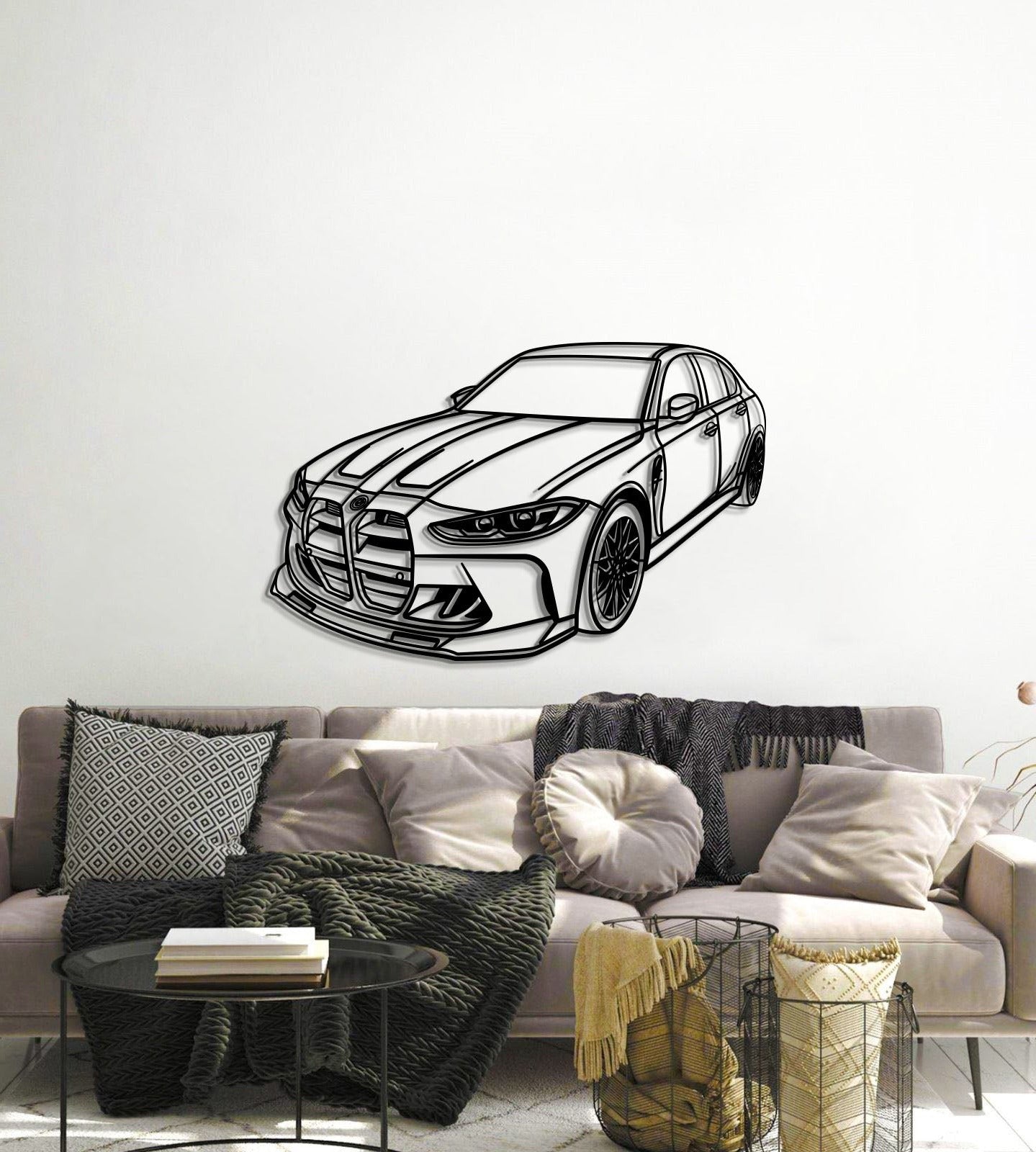 2021 M3 G80 Competition Perspective Metal Car Wall Art - MT0467