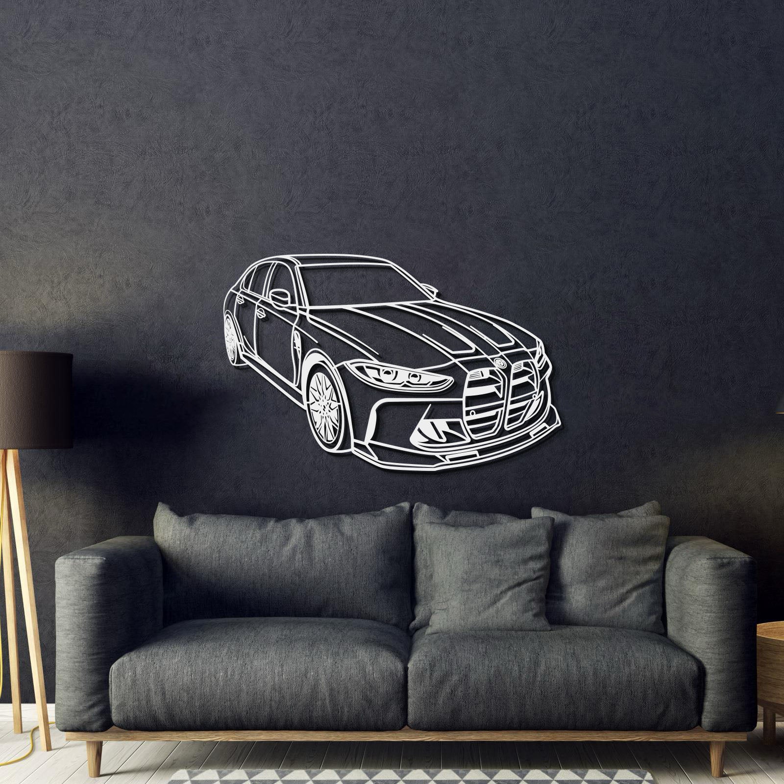 2021 M3 G80 Competition Perspective Metal Car Wall Art - MT0467