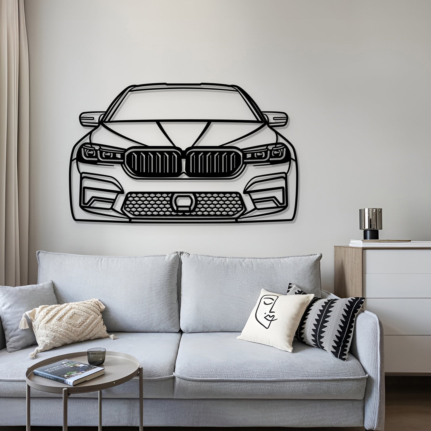 2021 M5 Competition Front View Metal Car Wall Art - MT1325