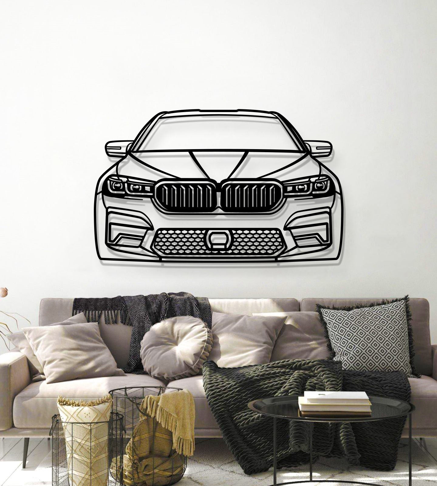 2021 M5 Competition Front View Metal Car Wall Art - MT1325