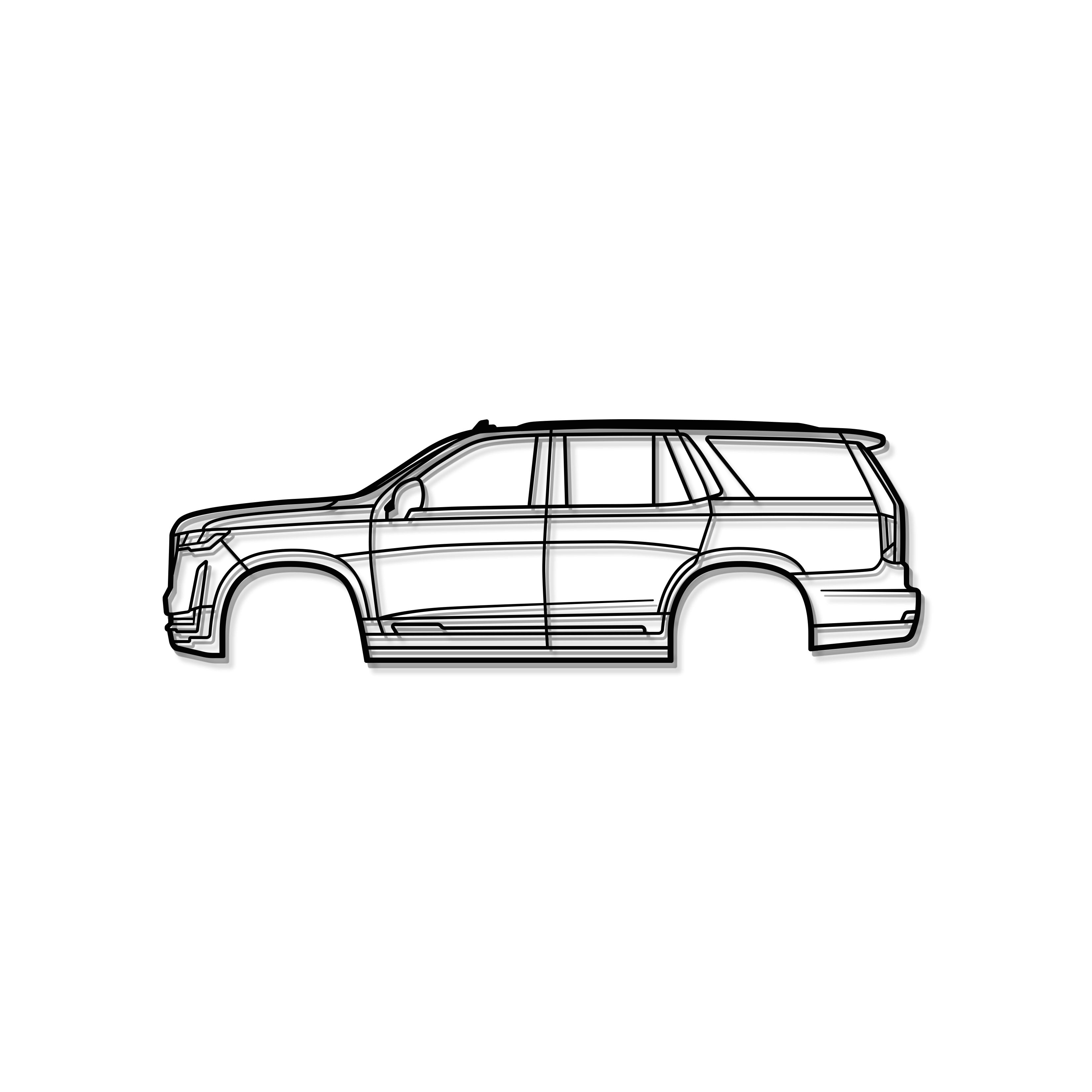 2021 Escalade 5th Gen Metal Car Wall Art - MT0746