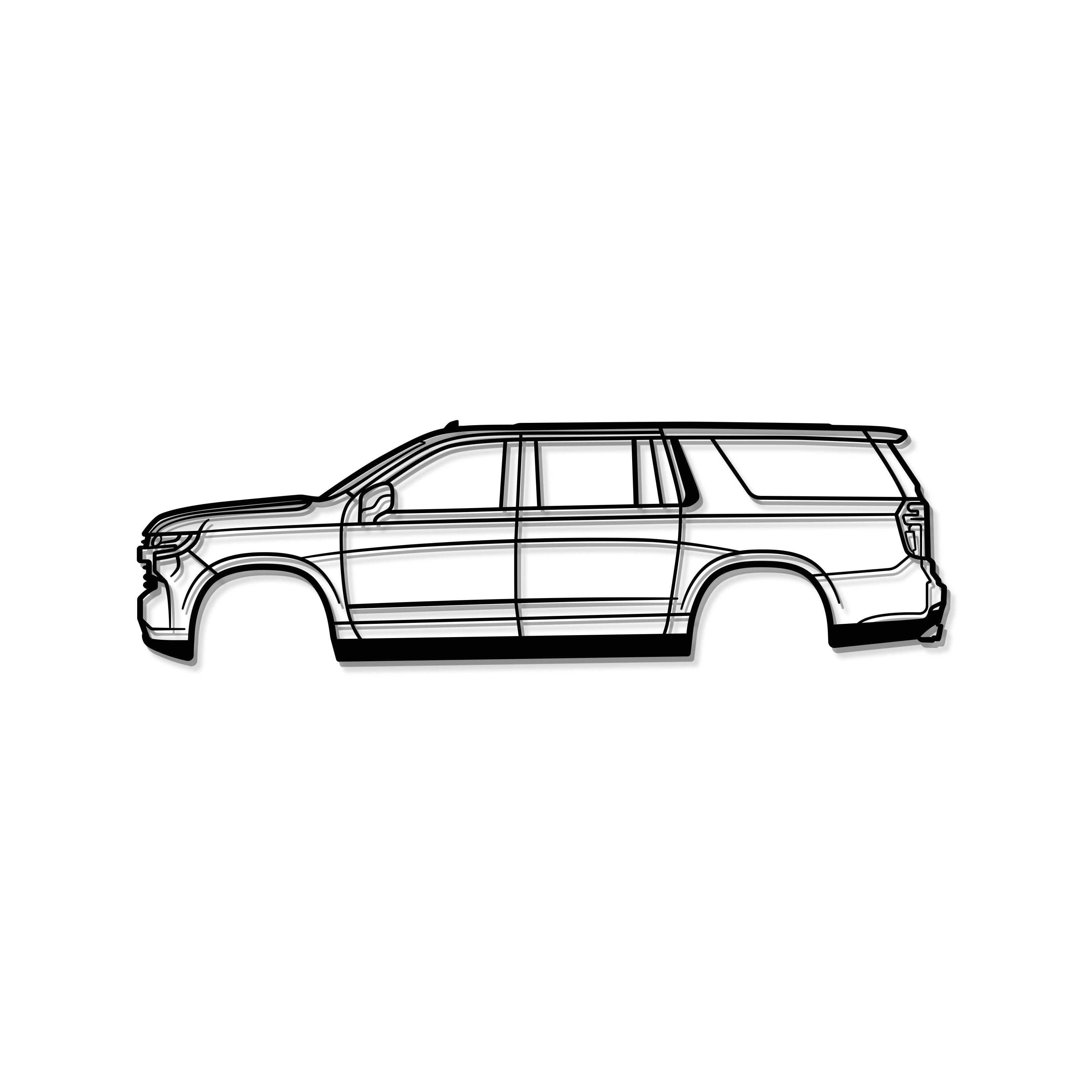 2021 Suburban 12th Gen Metal Car Wall Art - MT0766