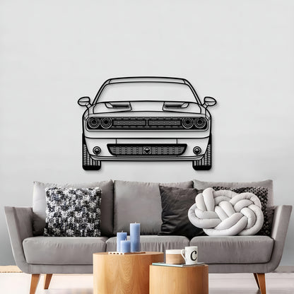 Dodge Challenger 2021 front silhouette wall art – automotive décor ready to hang in garage or living room
