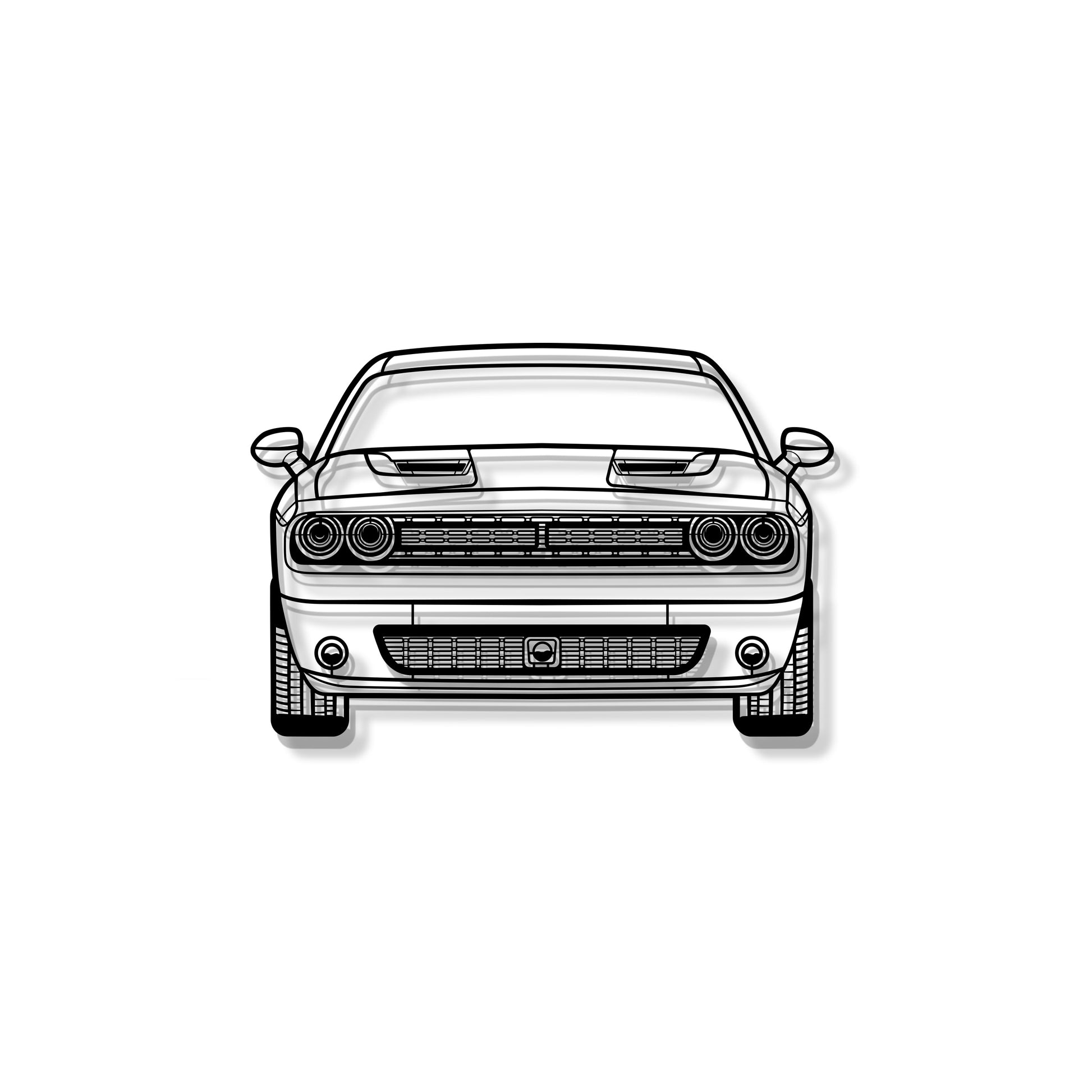 2021 Dodge Challenger front wall art – timeless automotive décor for hallway, office, or bedroom