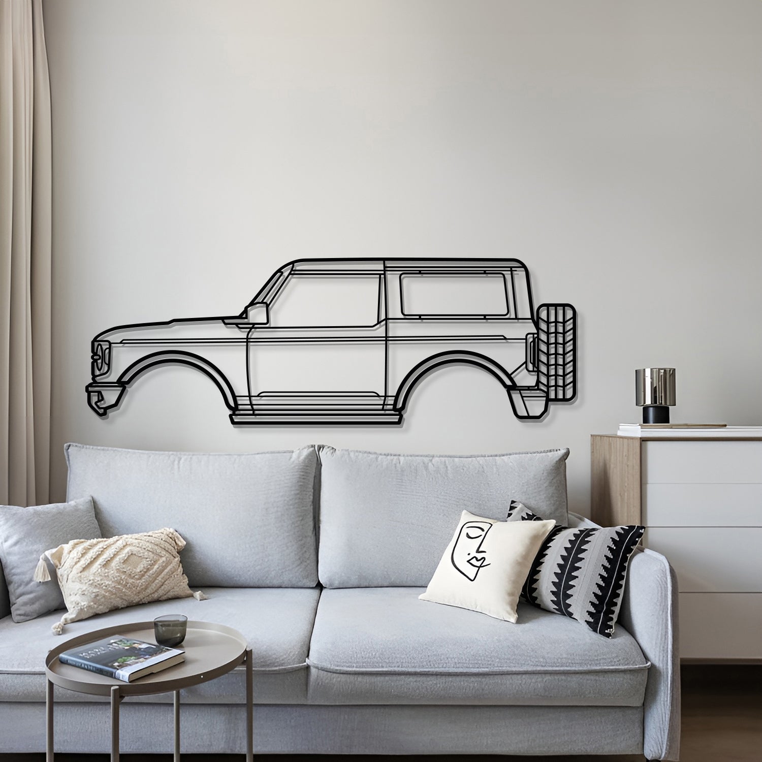 2021  Bronco 6th Gen Metal Car Wall Art - MT0732