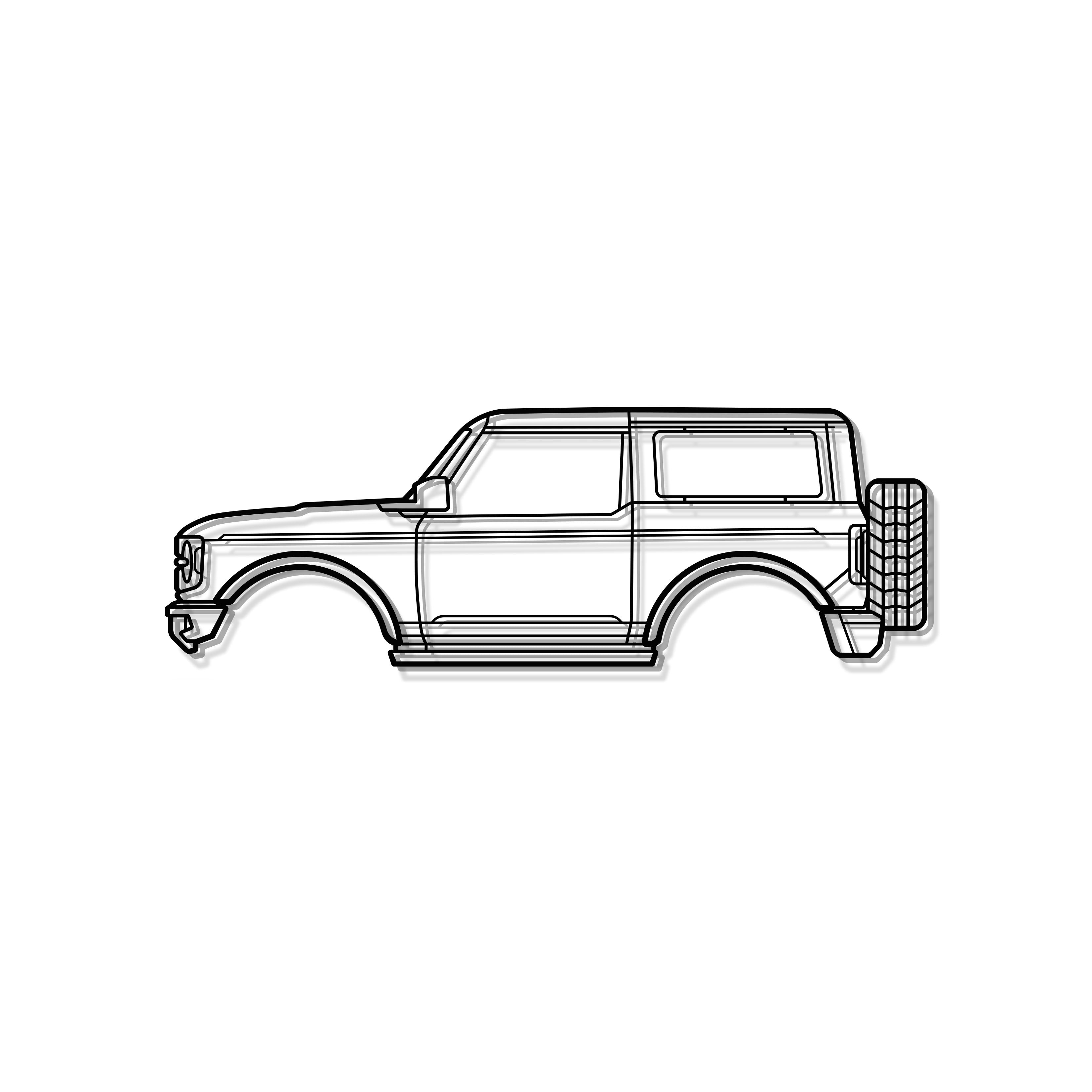 2021  Bronco 6th Gen Metal Car Wall Art - MT0732