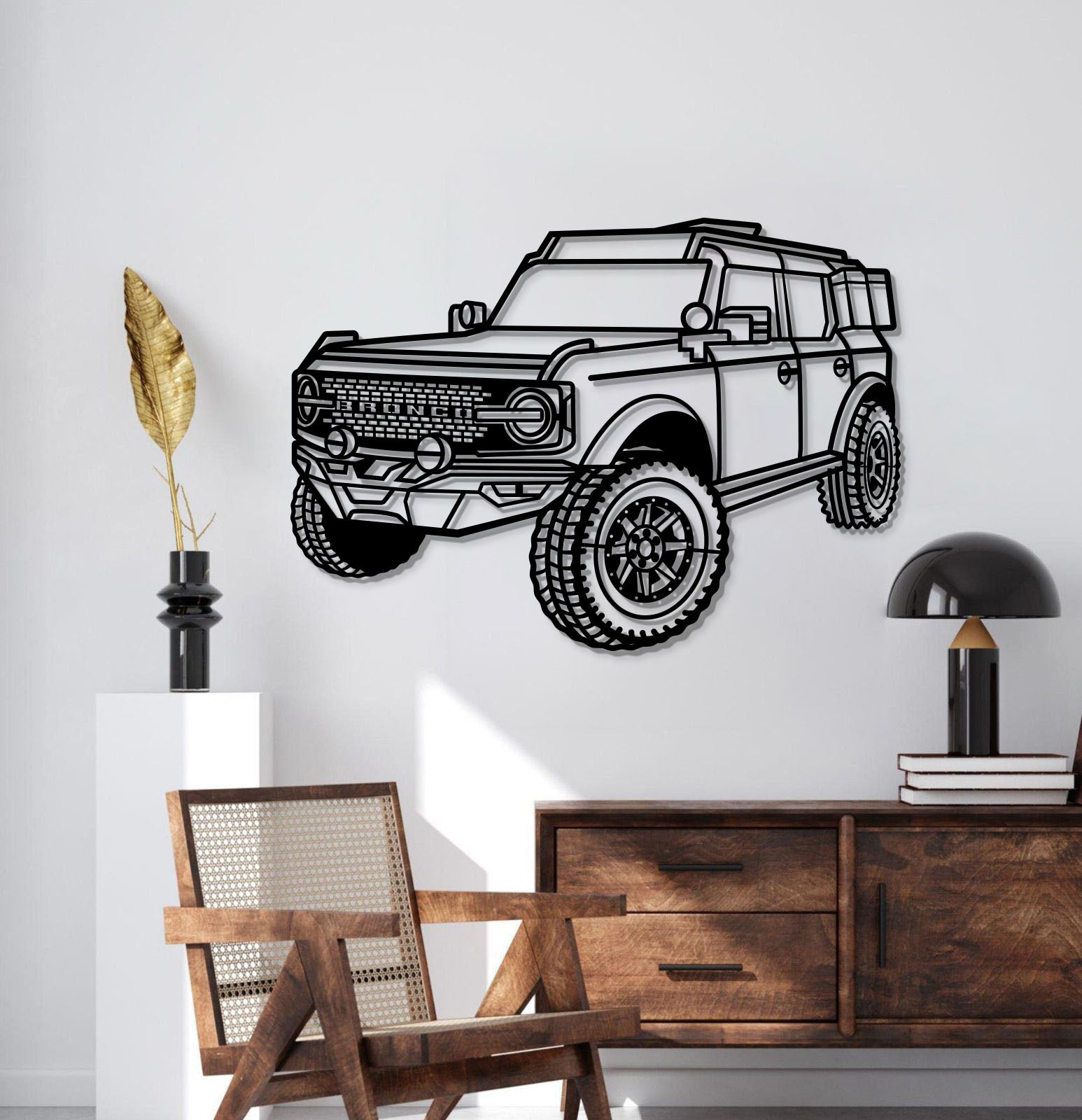 2021 Bronco Perspective Metal Car Wall Art - MT1161