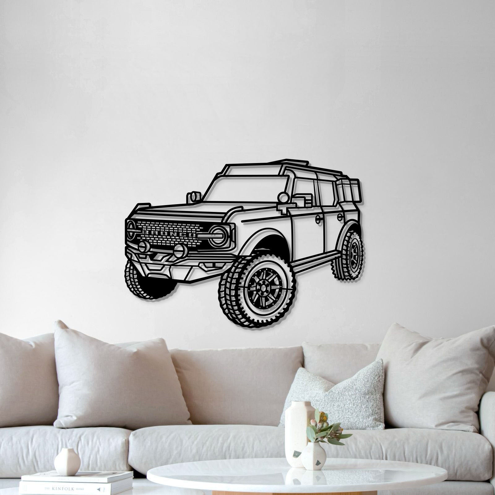 2021 Bronco Perspective Metal Car Wall Art - MT1161