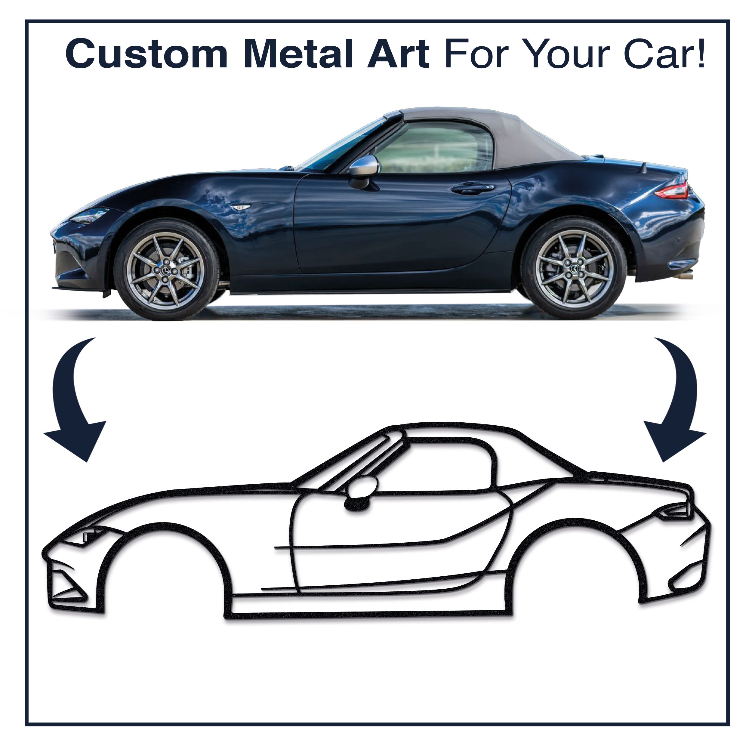 Your Personalized Car Side View Metal Wall Art - MT1382