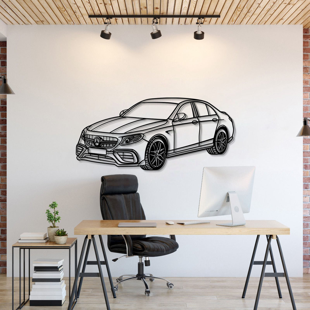 2021 E63S AMG Perspective Metal Car Wall Art - MT0466