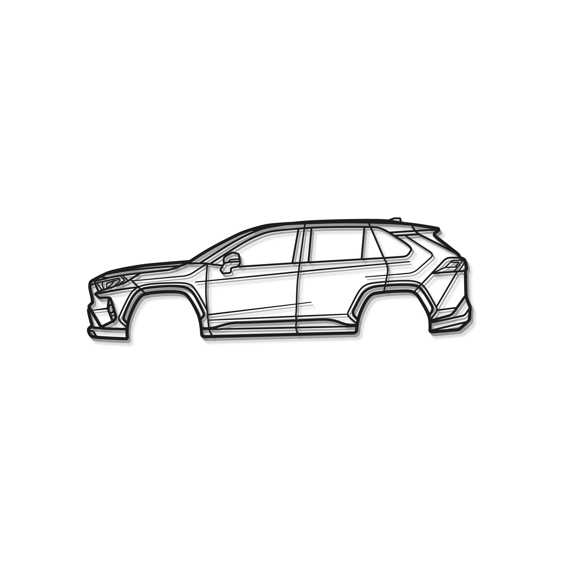 2021 RAV4 Prime 5th Gen (XA50) Metal Car Wall Art - MT0761