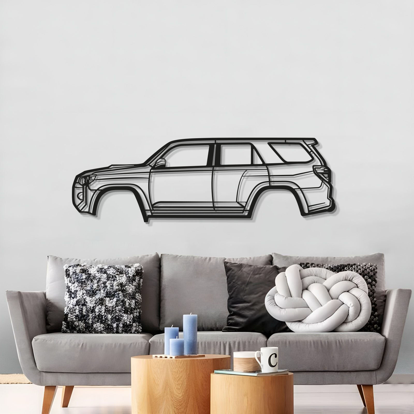 Laser-cut 2021 4Runner Premium metal wall sculpture featuring textured and dyed steel with a modern matte coating.