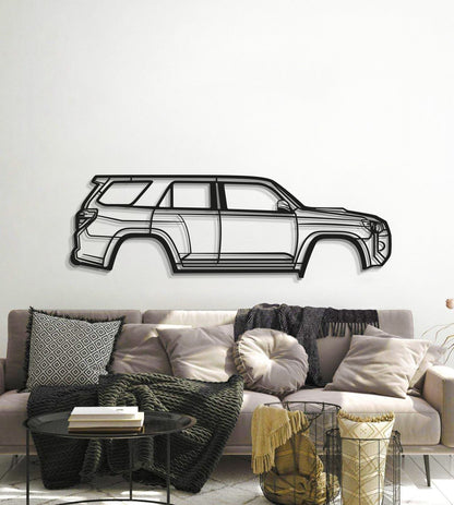 Modern 2021 4Runner Premium metal art piece, made from textured, matte-finished steel and ready to hang.