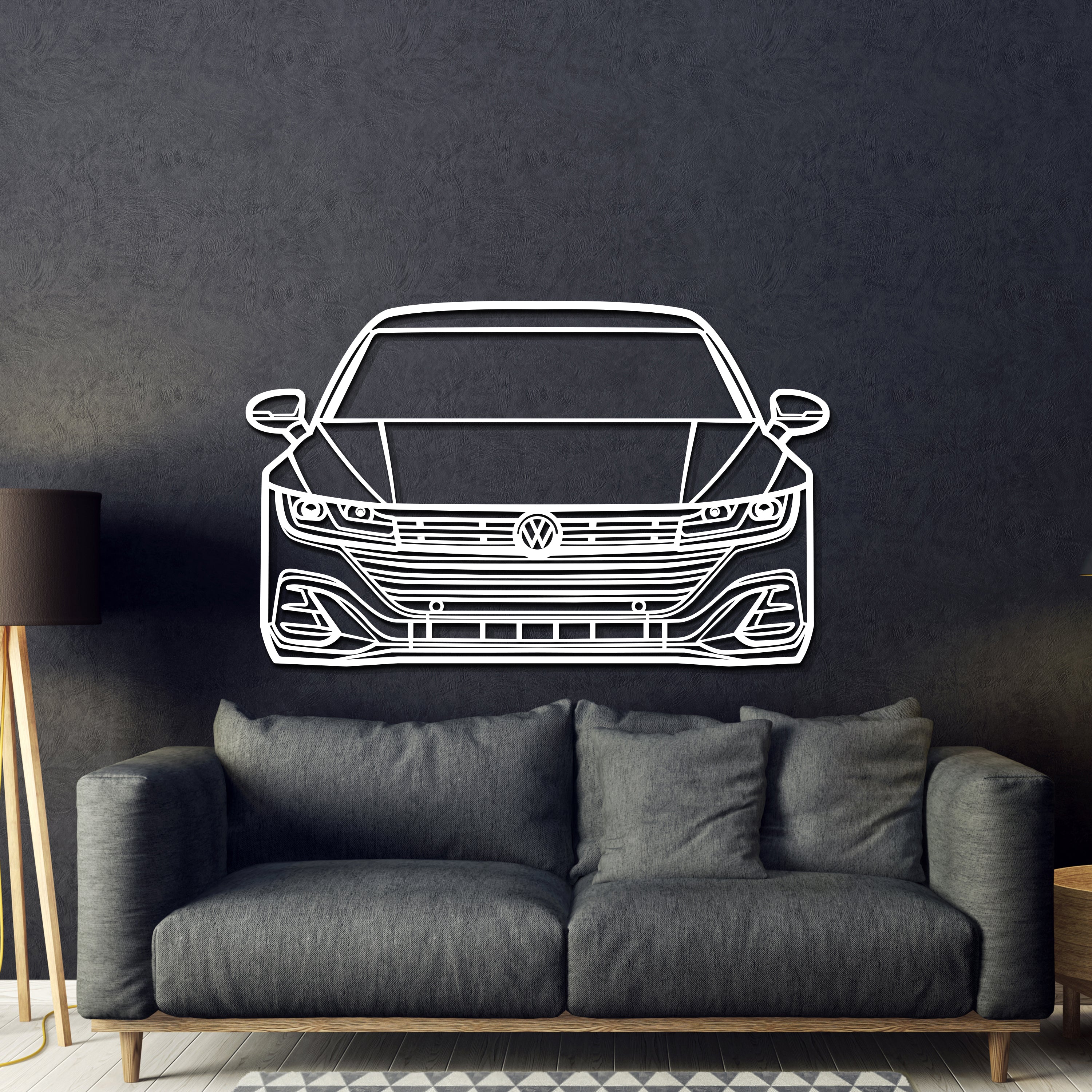 2021 Arteon Front View Metal Car Wall Art - MT1379