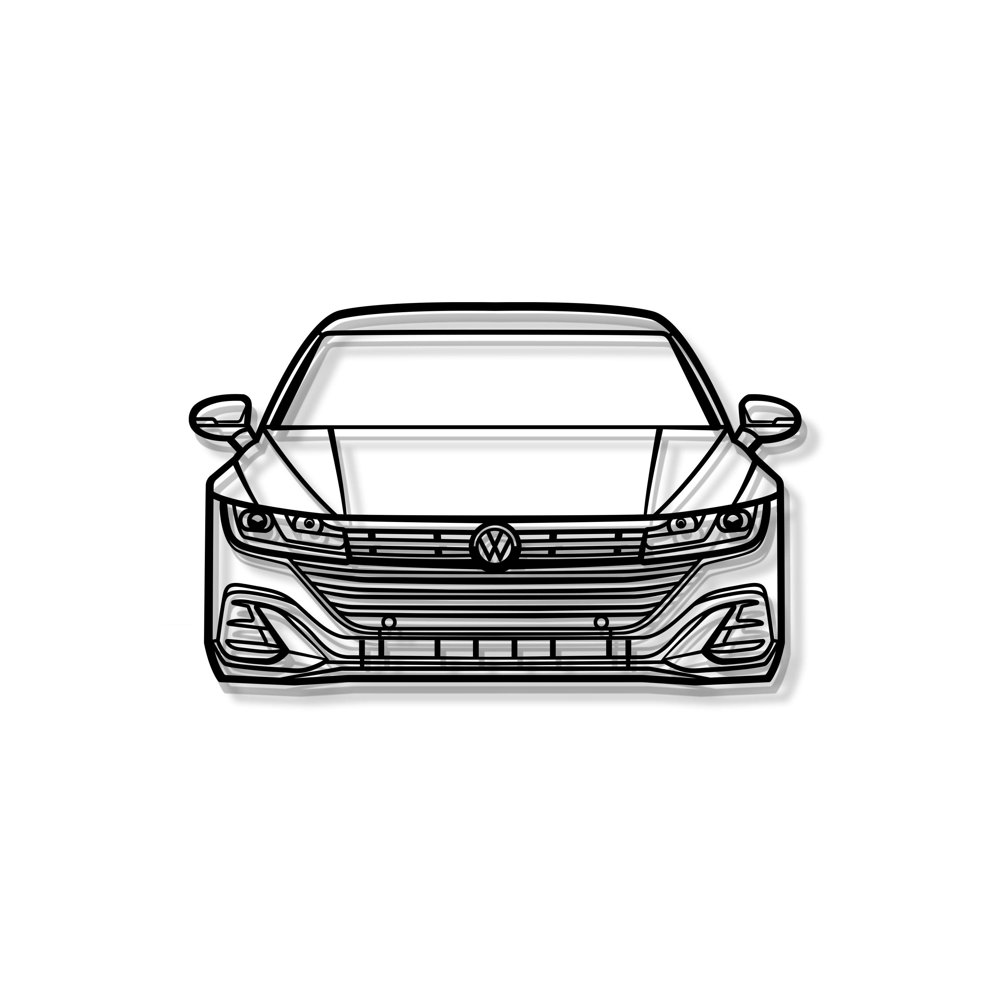 2021 Arteon Front View Metal Car Wall Art - MT1379