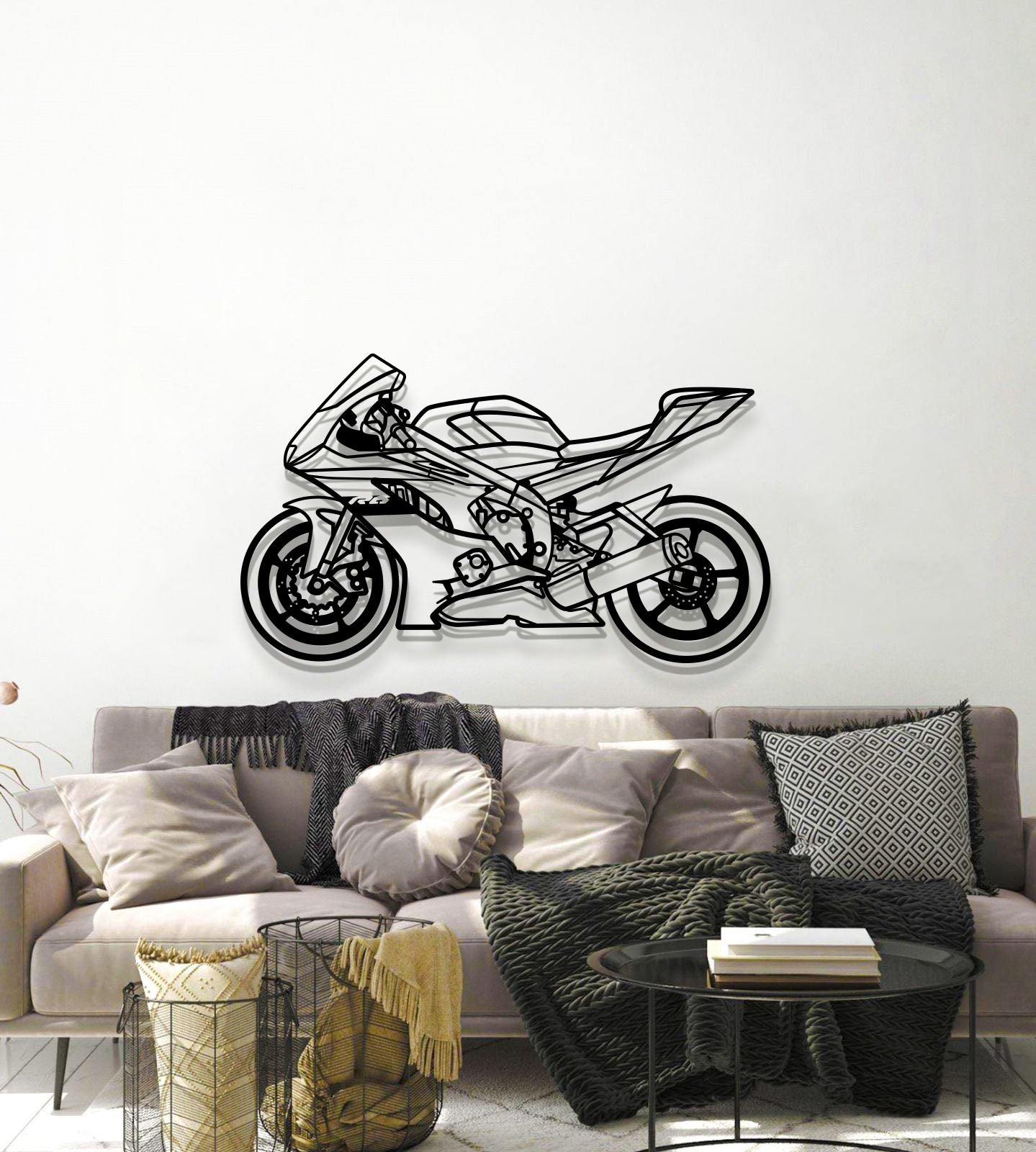 2021 YZF R-6 Metal Motorcycle Wall Art - MT1422