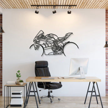 V4SP metal motorcycle wall art silhouette for garage décor