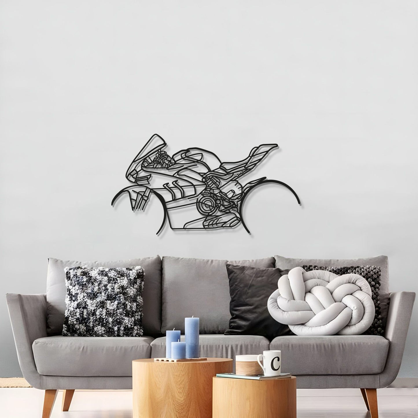 V4SP metal wall art in matte finish for man cave or workshop