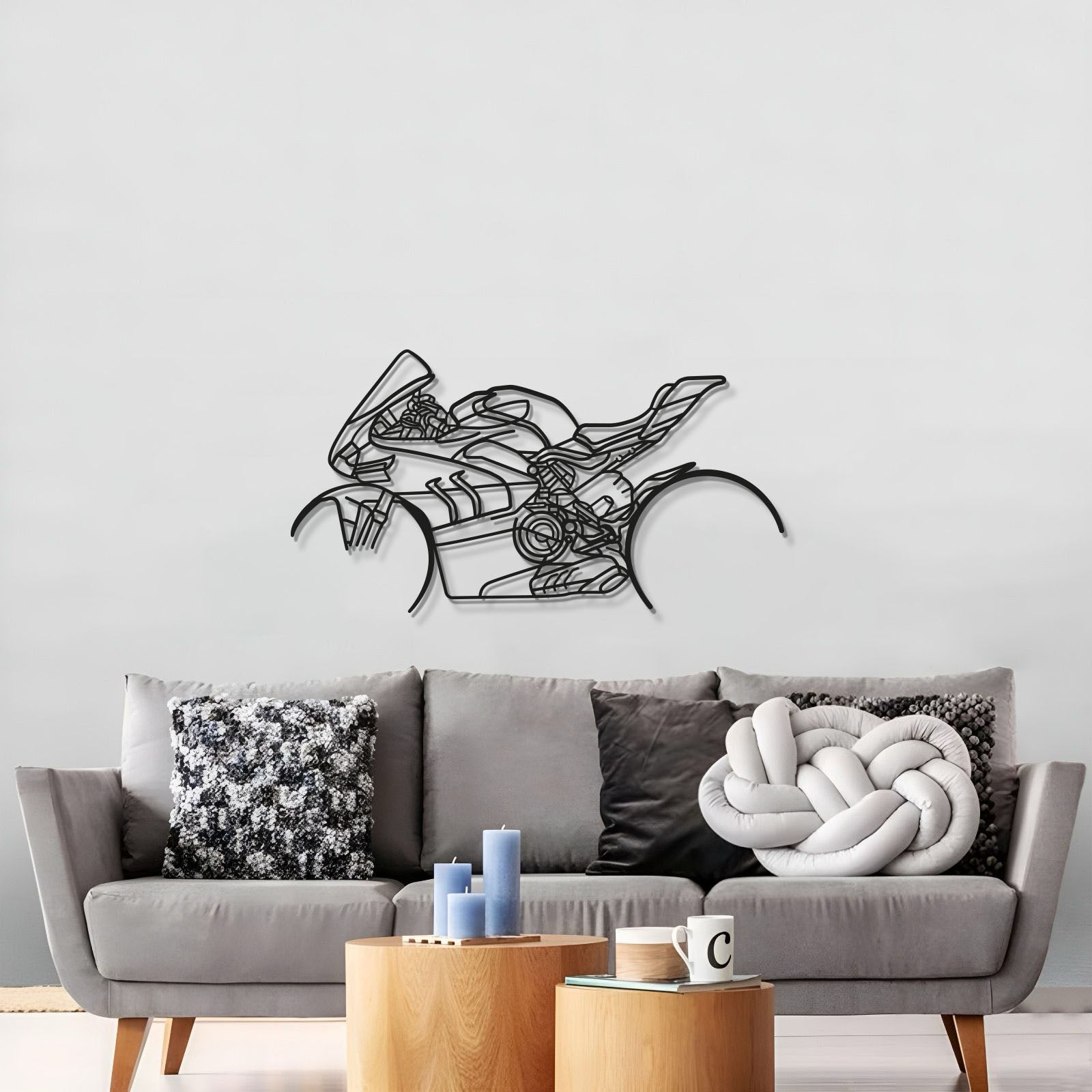 V4SP metal wall art in matte finish for man cave or workshop