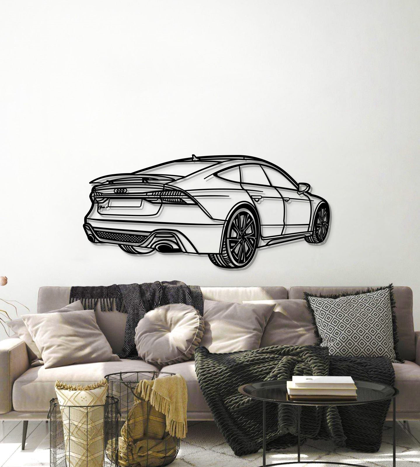 2022 RS7 Perspective Metal Car Wall Art - MT1139