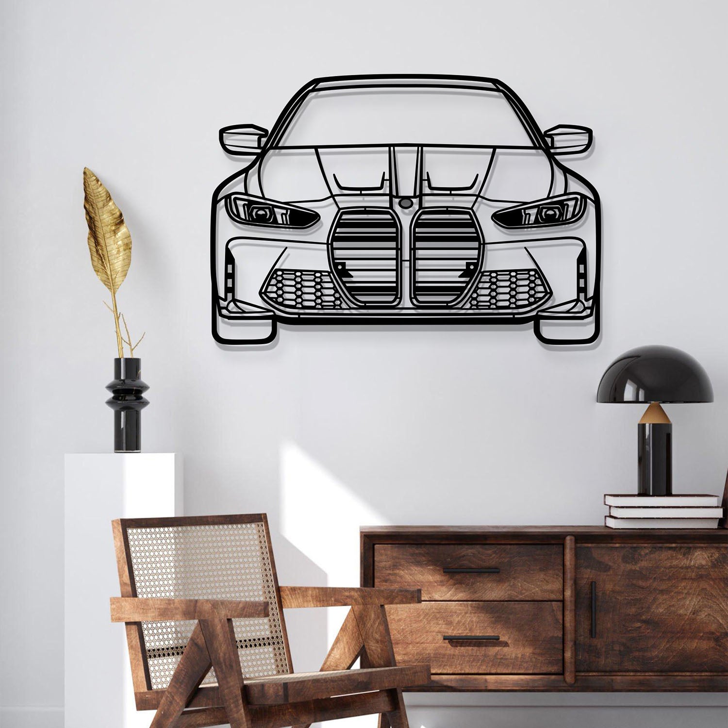 2022 M3 Front View Metal Car Wall Art - MT1326