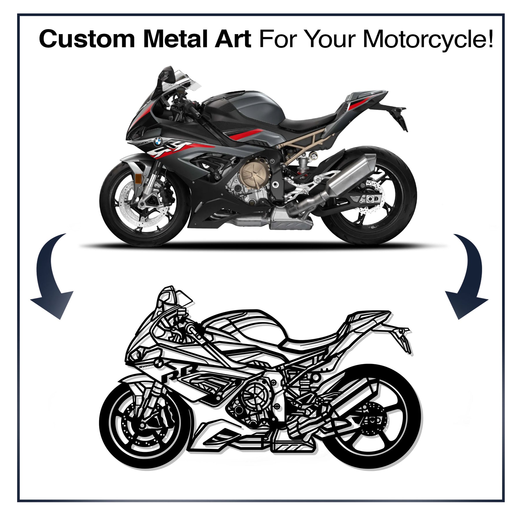 Your Personalized Motorcycle Metal Wall Art - MT1114