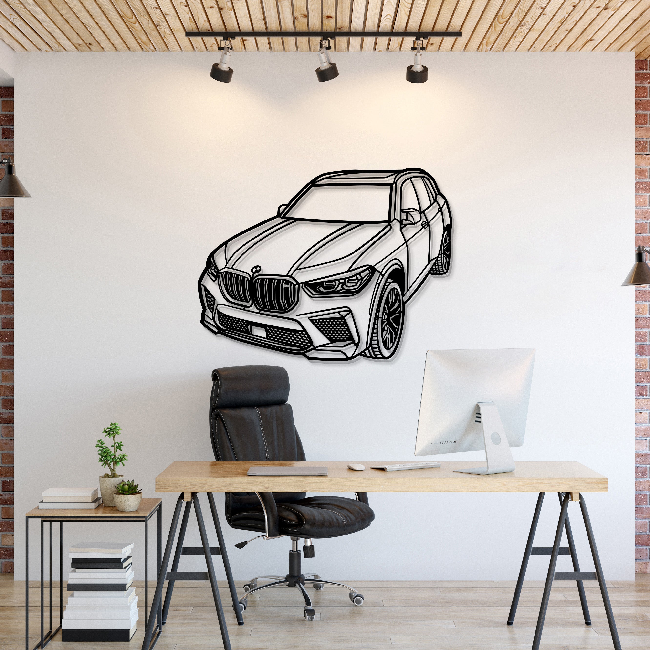 2022 X5 M Perspective Metal Car Wall Art - MT1240