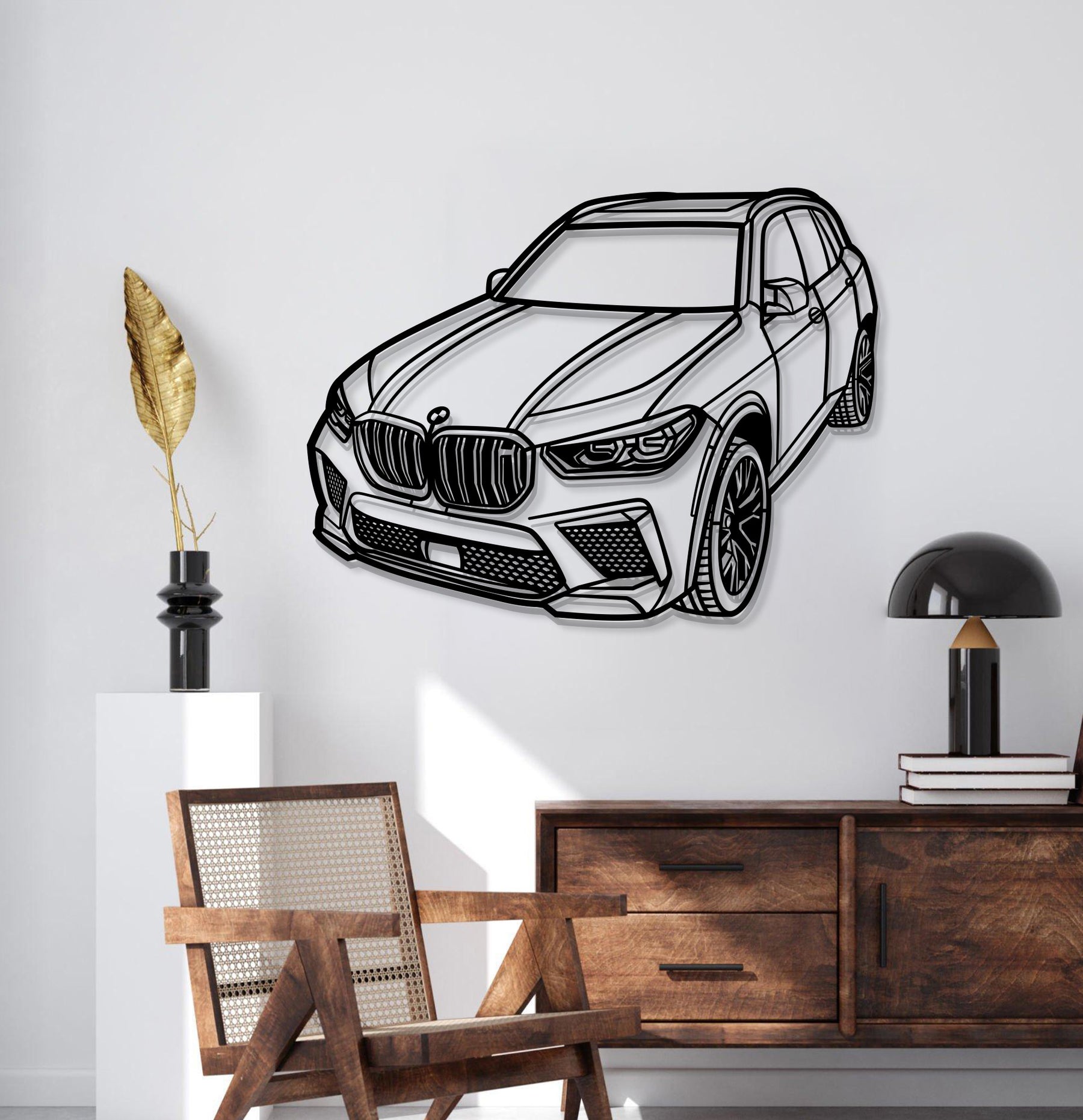 2022 X5 M Perspective Metal Car Wall Art - MT1240