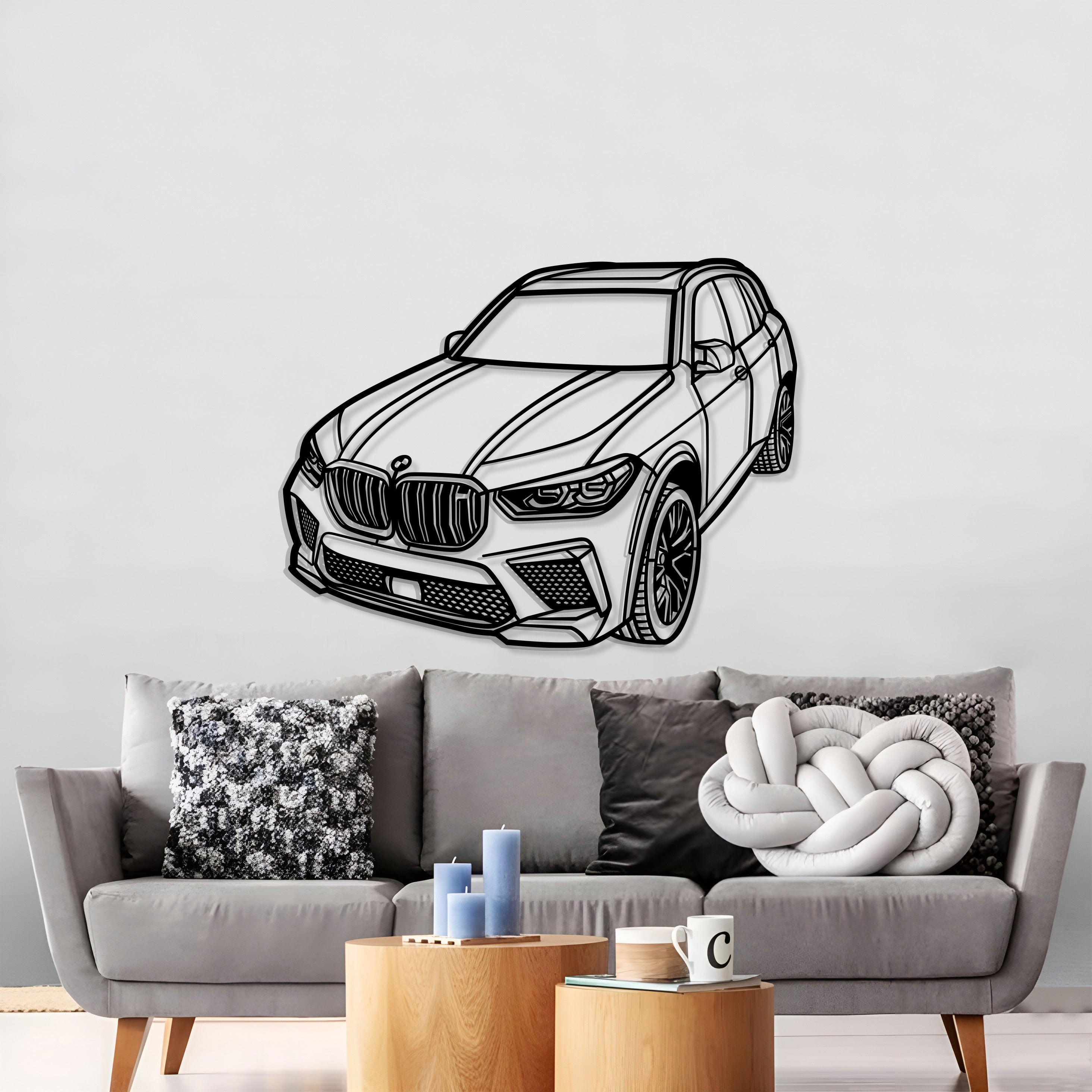 2022 X5 M Perspective Metal Car Wall Art - MT1240