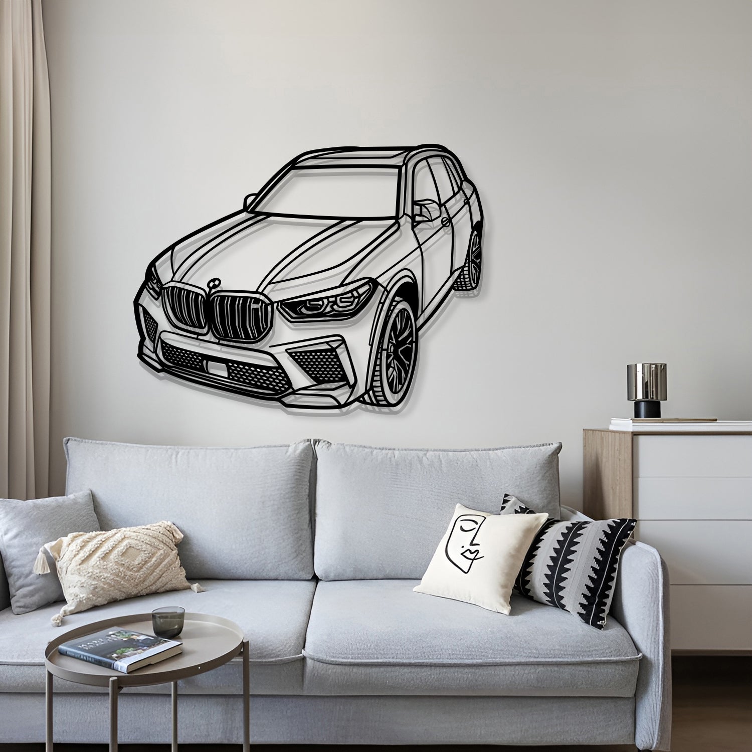 2022 X5 M Perspective Metal Car Wall Art - MT1240